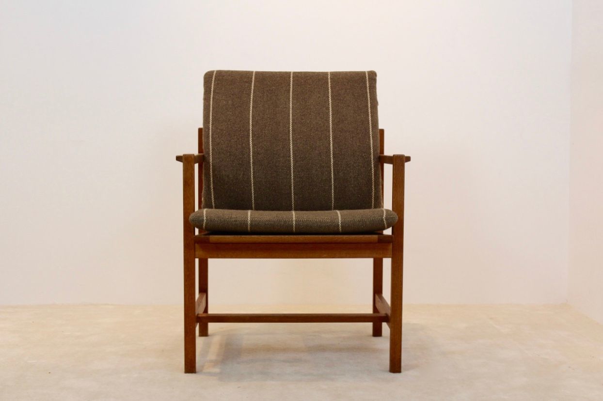 Danish 3233 Oak Armchair By Børge Mogensen For Fredericia Stolefabric, 1960s photo furniture