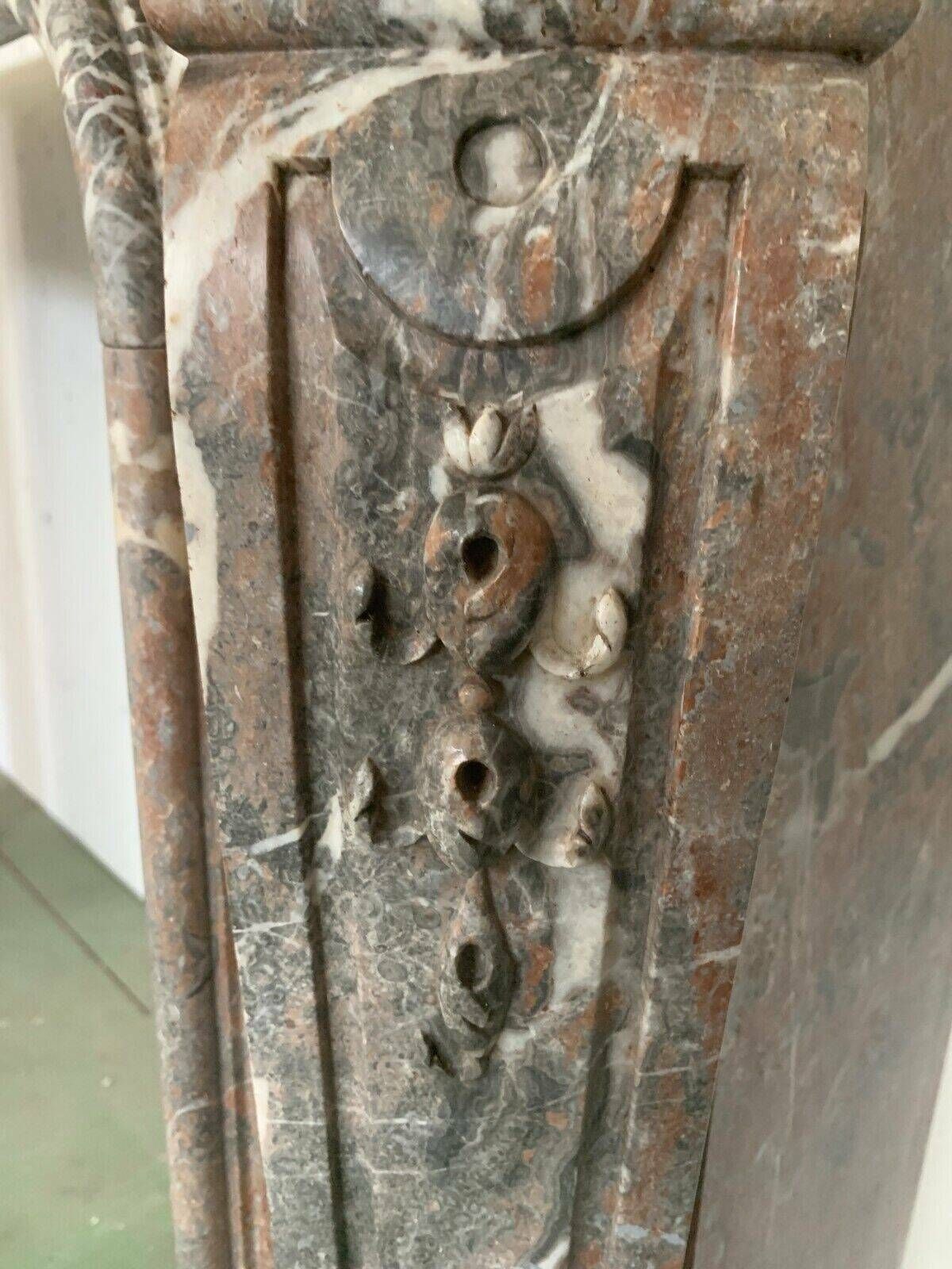Louis XV Style Fireplace In Red Breche Marble 19th Century photo furniture