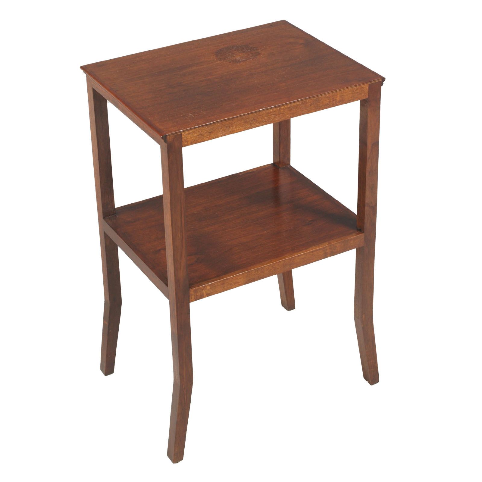 Venice 1910s Art Nouveau Side Table Wiener Werkstätte Style, Walnut Wax Polished