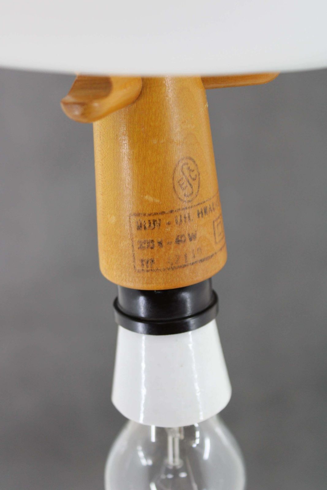 photo vinterior 1960s Pendant Glass Lamp By Uluv, Czechoslovakia