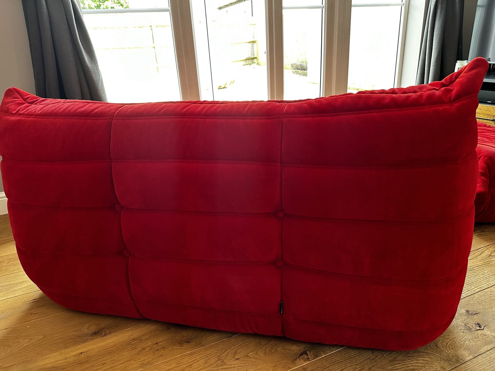 photo furniture A 21st Century Red "Togo" Small Settee
