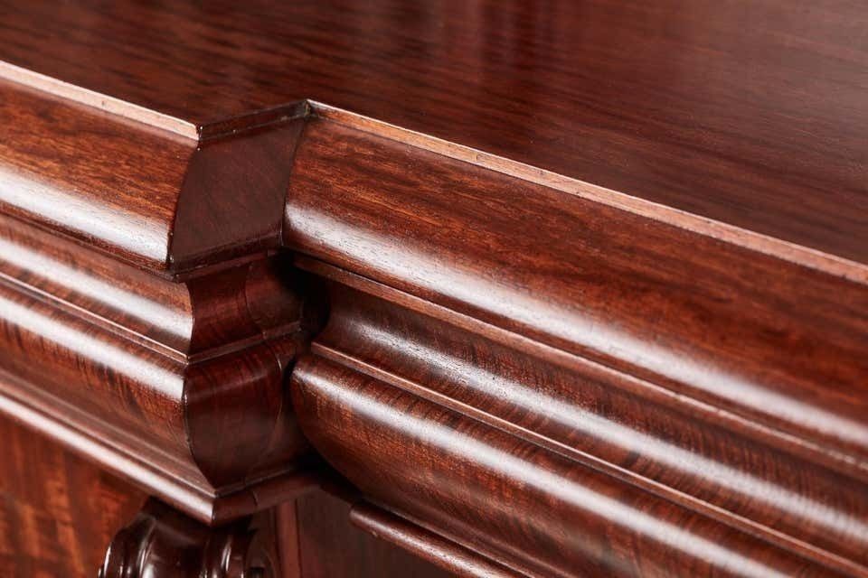 photo furniture Large Outstanding Quality William IV Antique Carved Mahogany Sideboard