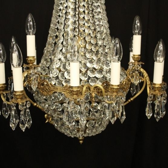 French Gilded 16 Light Tent Antique Chandelier photo furniture