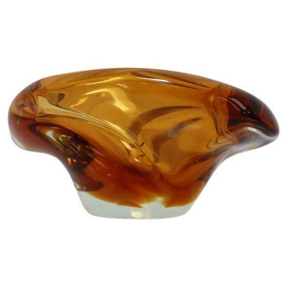Bohemian Art Glass Bowl/Ashtray By Josef Hospodka, 1960's