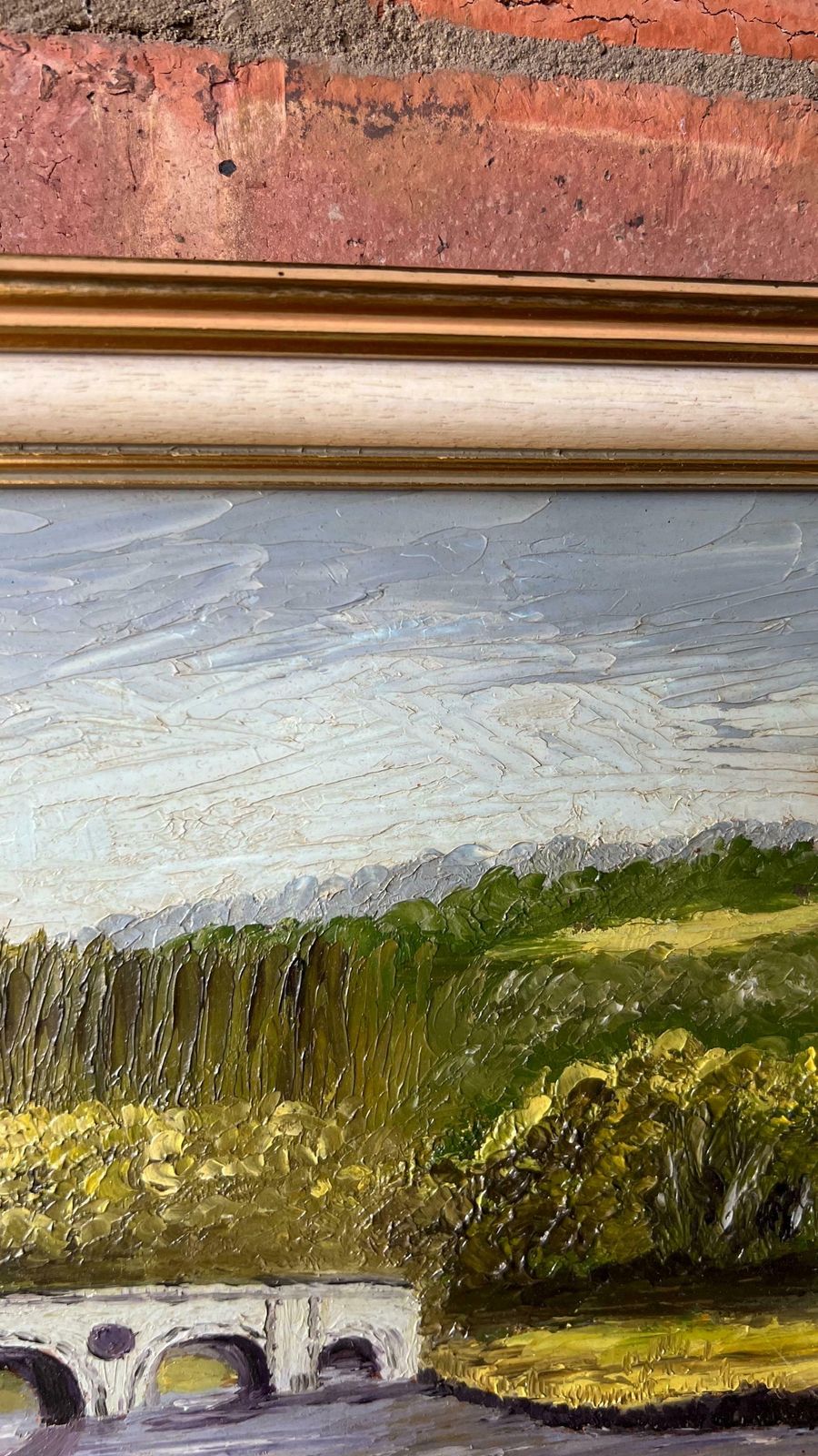 1975 Original Oil Painting Signed & Framed Depicts River And Bridge In Kenmore, Perthshire photo buy