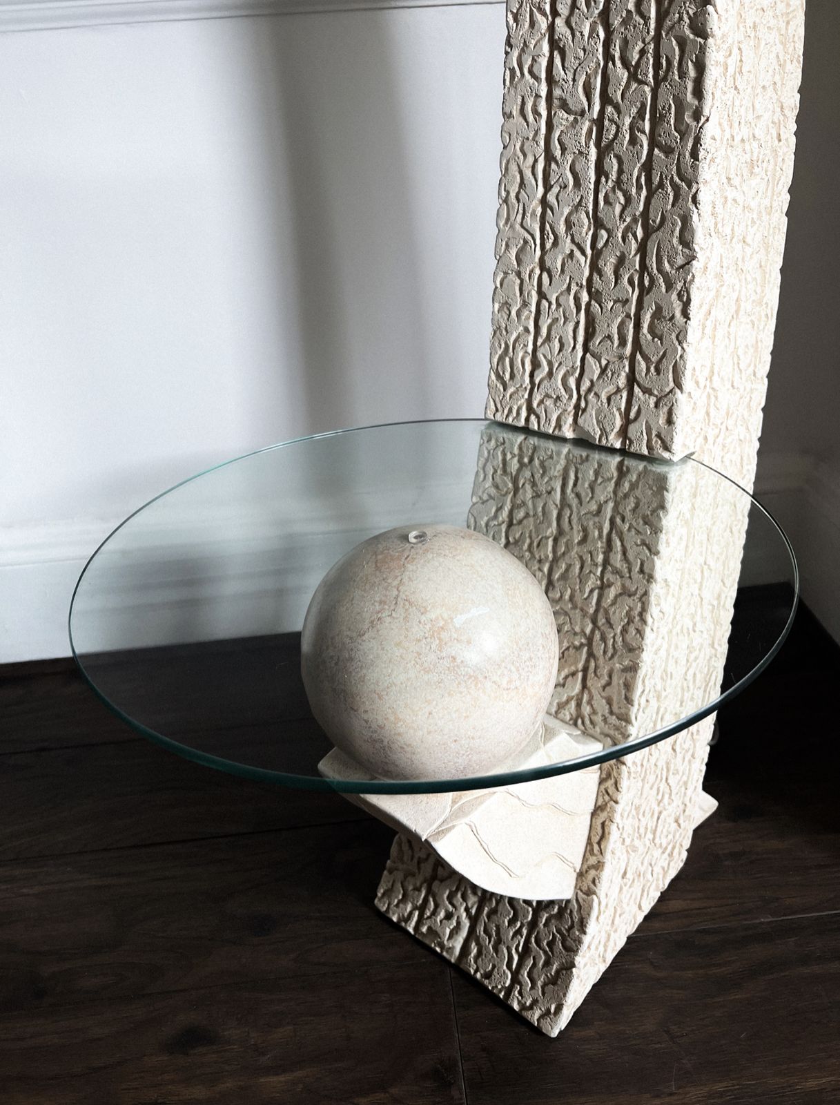 Stone Sphere Floor Lamp, 1980s photo for sale