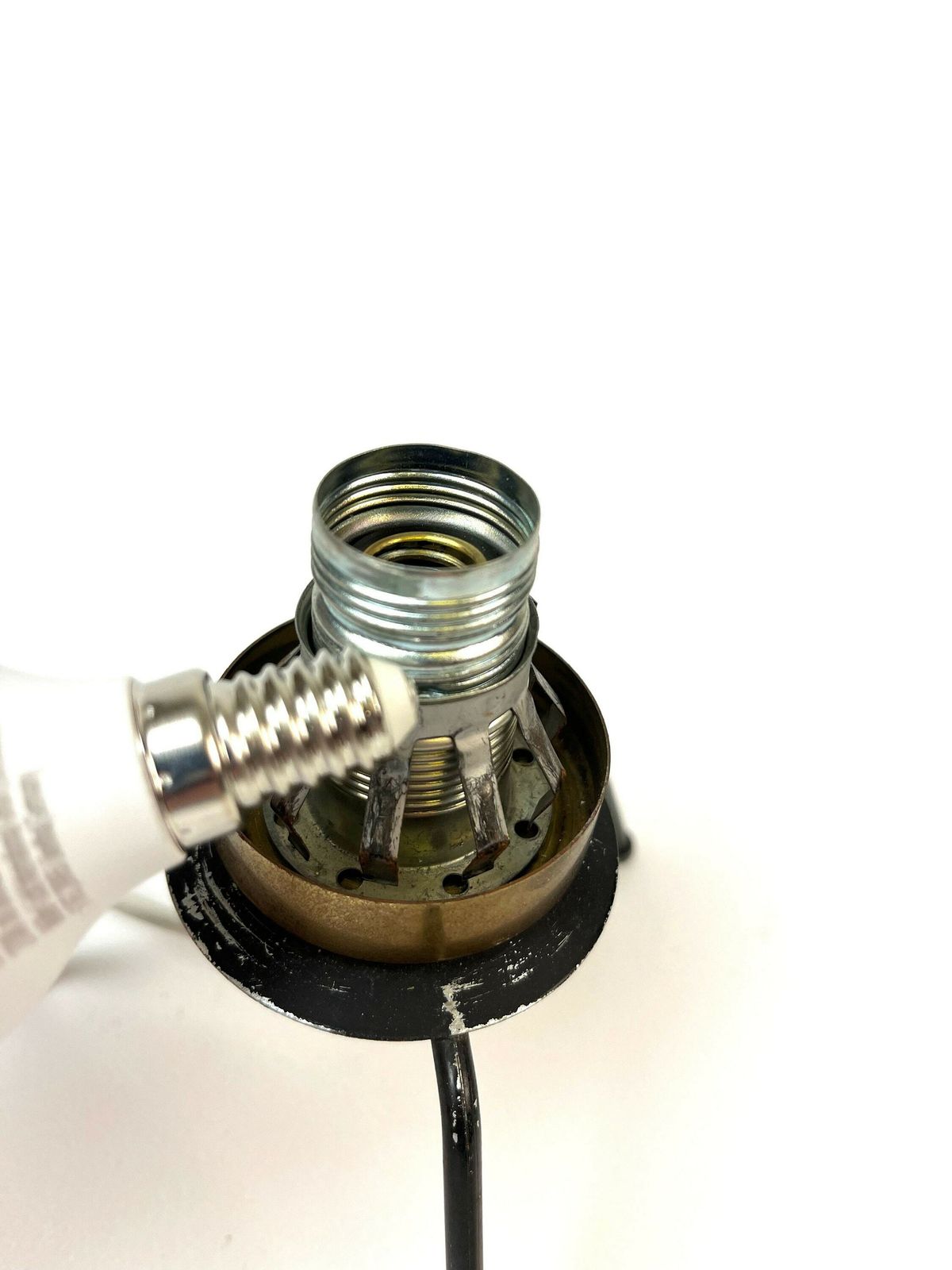 Rare Mid Century Minimalist Tripod Globe Glass Desk Lamp Italy 1960 photo vinterior