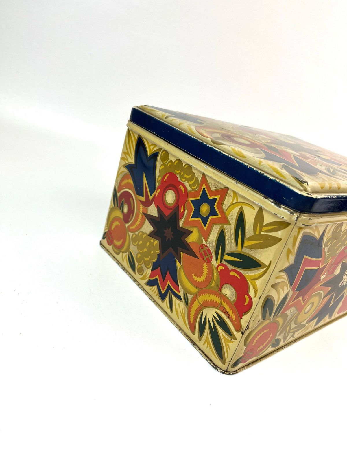 Rare Large Art Deco Bauhaus Avantgarde Decorative Tin Box Germany 1930 photo Home Decor