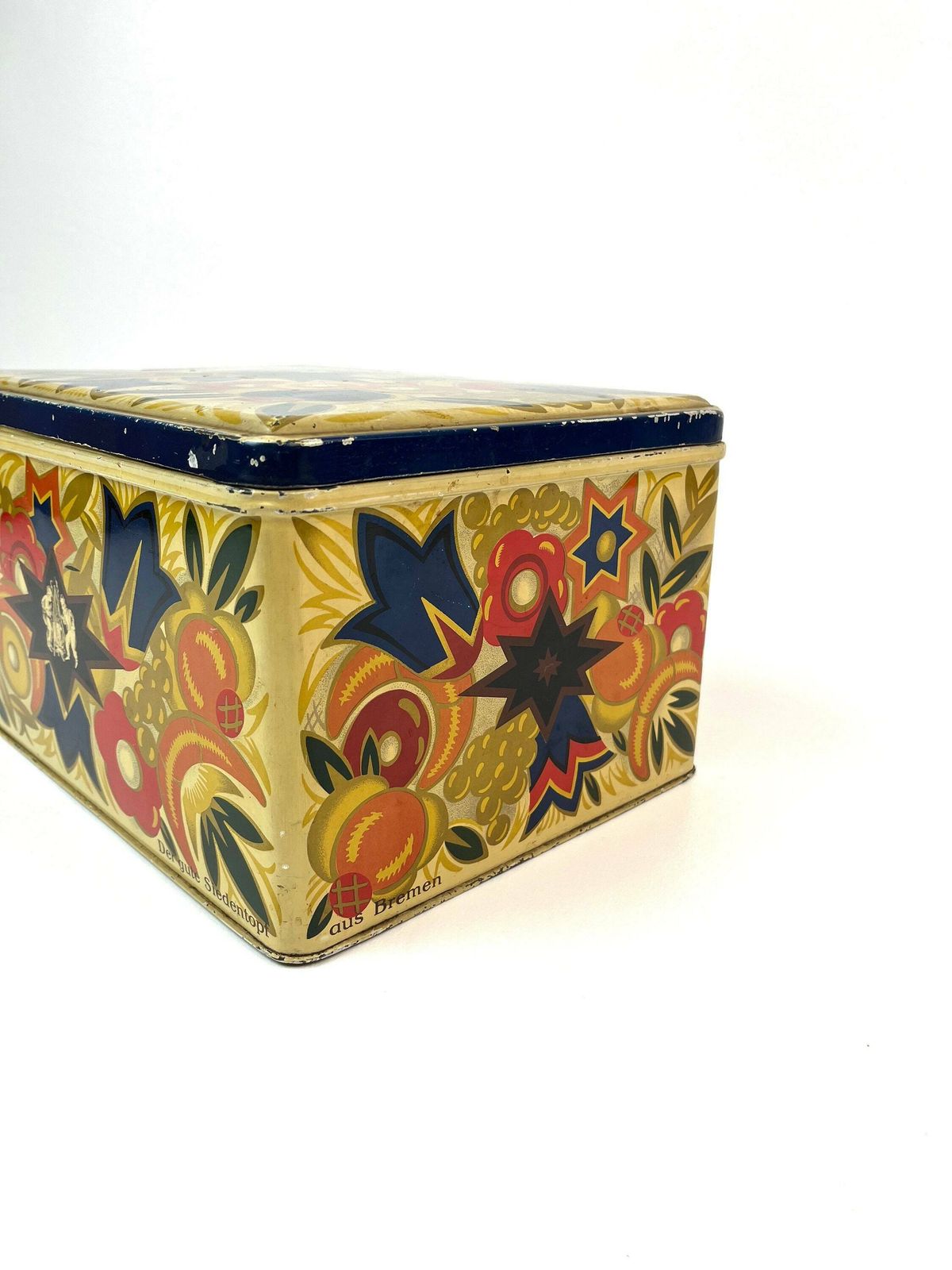 Rare Large Art Deco Bauhaus Avantgarde Decorative Tin Box Germany 1930 photo buy