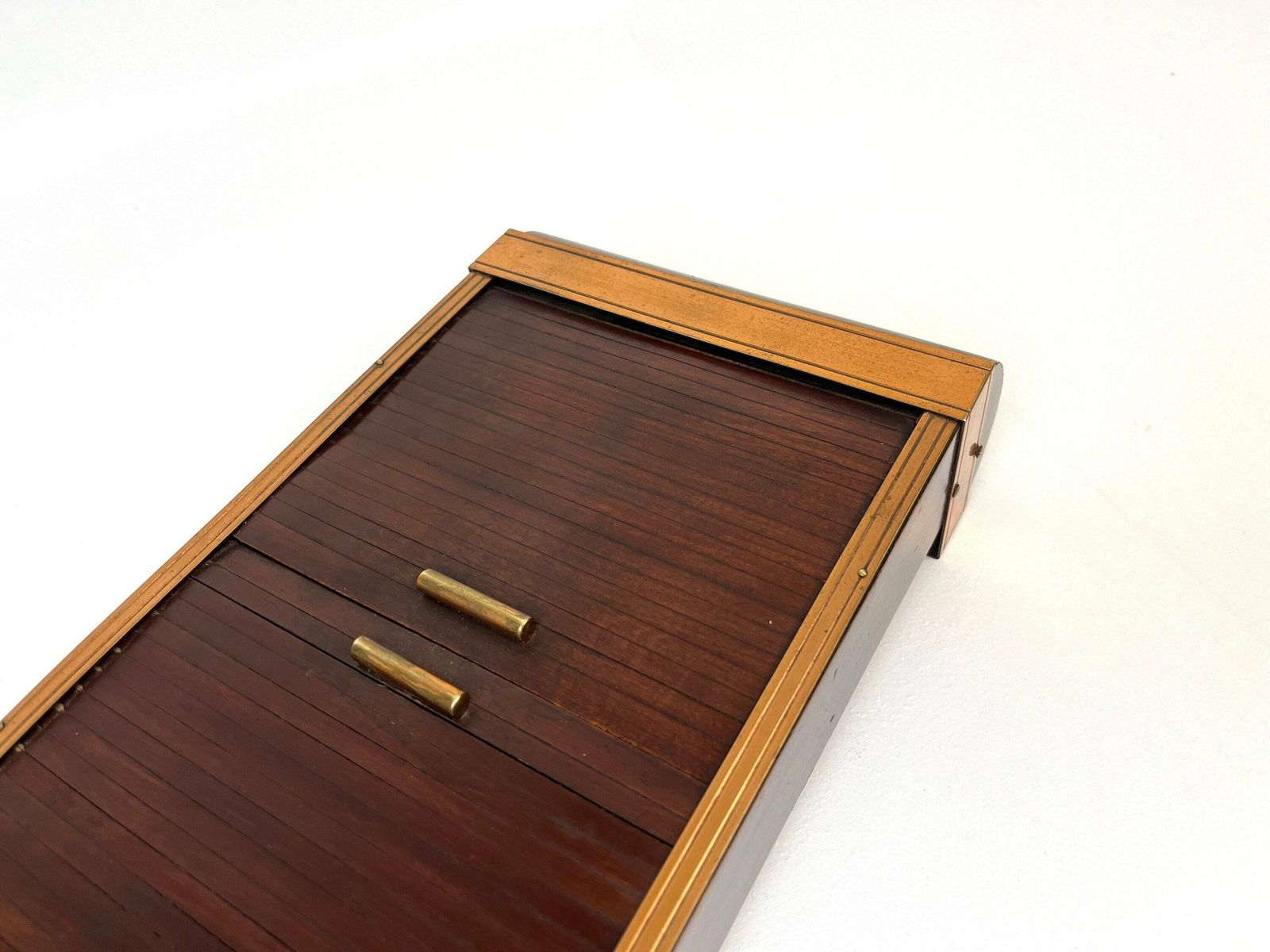 Avant Garde Art Deco Double Roll Top Jewelry Box France 1930 photo Home Decor