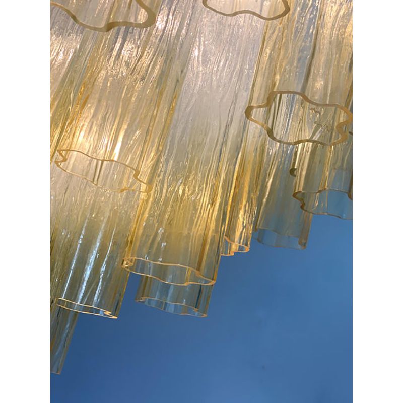 Contemporary Sputnik "Tronchi" Vanished Amber Chandelier In Venini Style photo buy