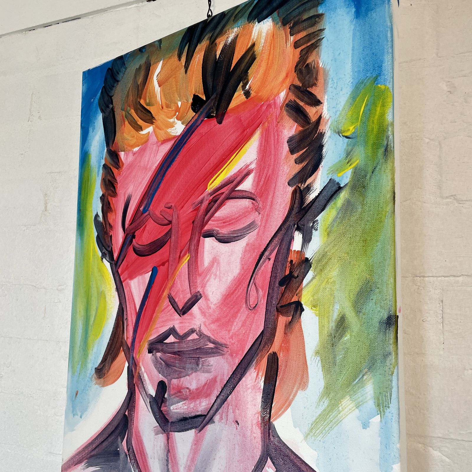 photo furniture Icons Canvas Paintings, Signed   Uk Street Artist, Set Of 3