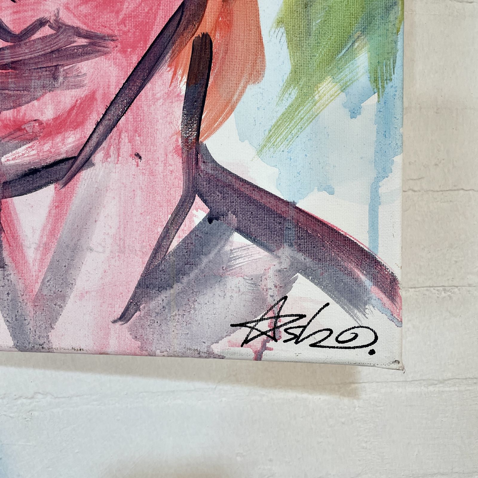 Art Icons Canvas Paintings, Signed   Uk Street Artist, Set Of 3 photo