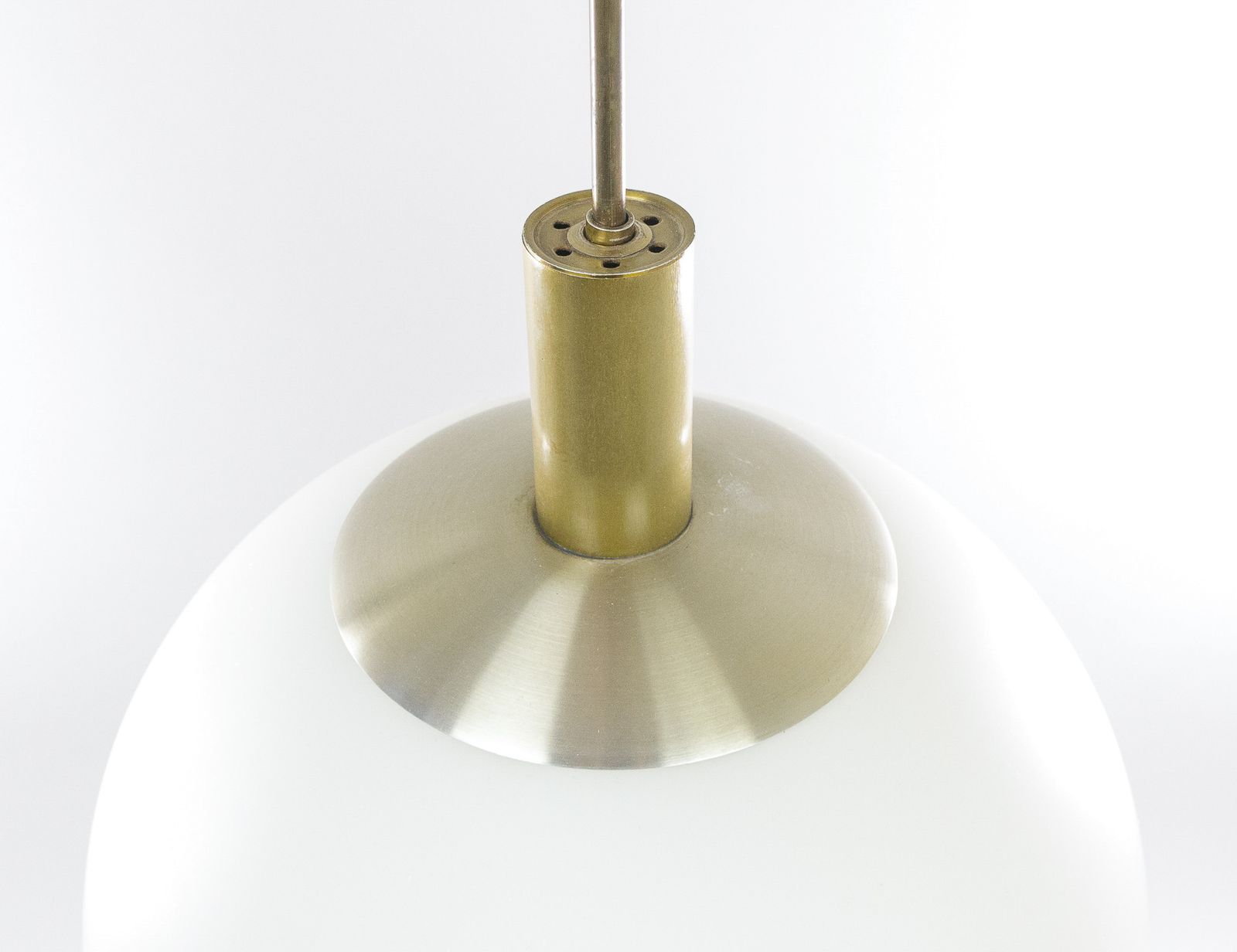 Brass Pendant With Faceted Glass By Pia Guidetti Crippa For Lumi Milano, 1960s photo Lighting