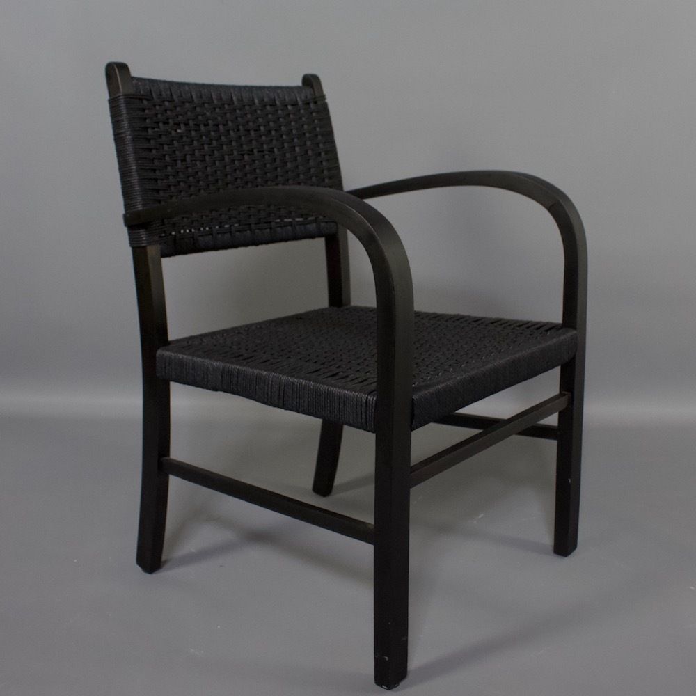 Black Woven Armchair photo furniture