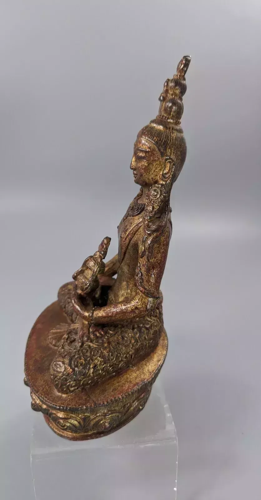 A Gilt Bronze, Lacquered Figure Of Amitayus,Tibet, 18 Th.Century photo for sale