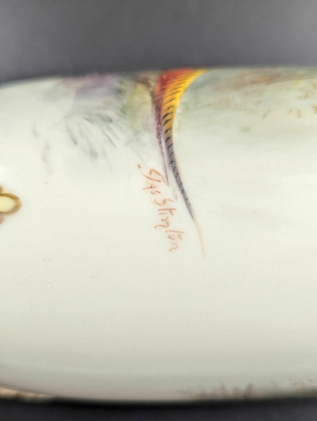 650.0 Pair Of Royal Worcester Vases With Painted Pheasants By James Stinton photo