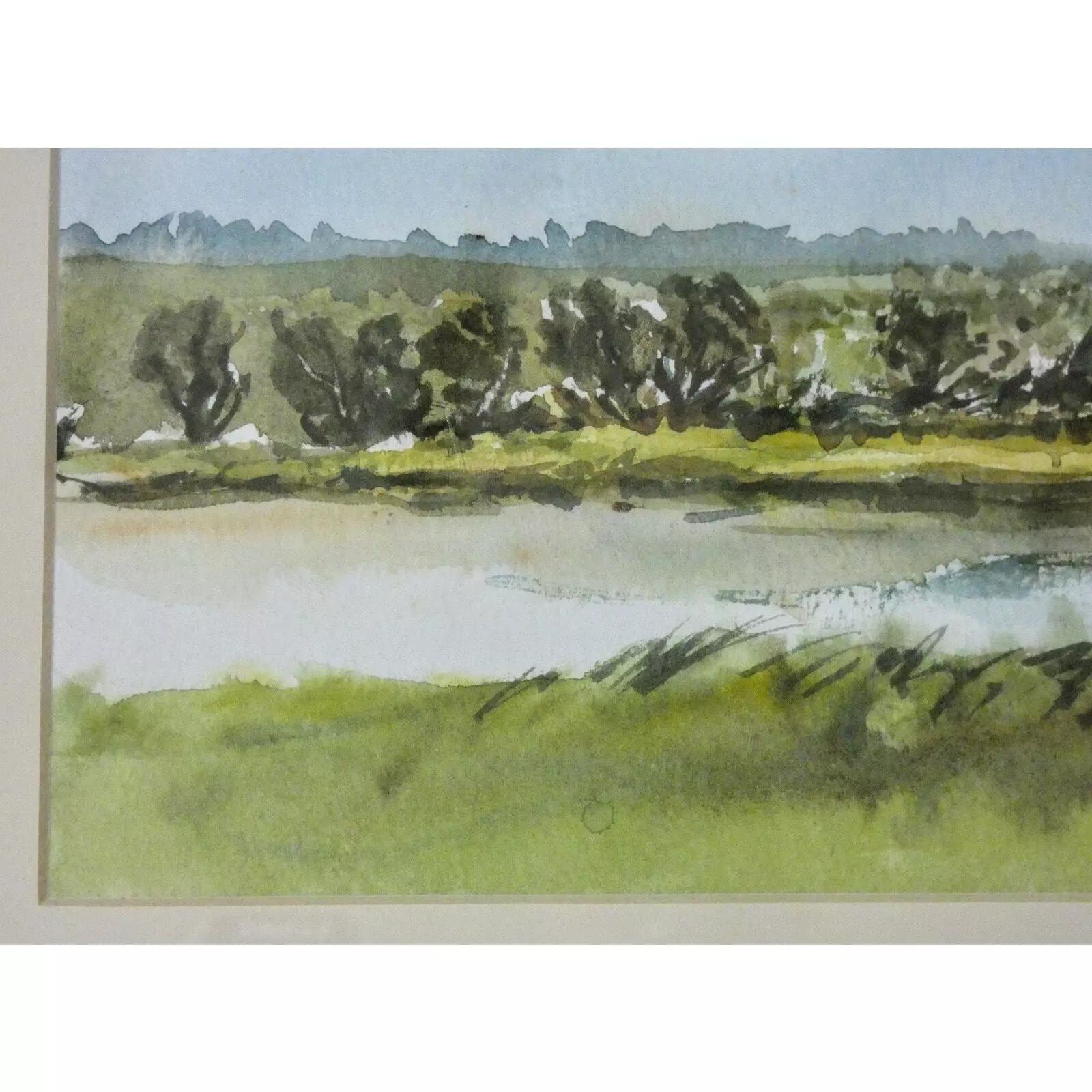 Original Framed Watercolour Painting "Blythburgh Looking To Southwold" Signed photo for sale