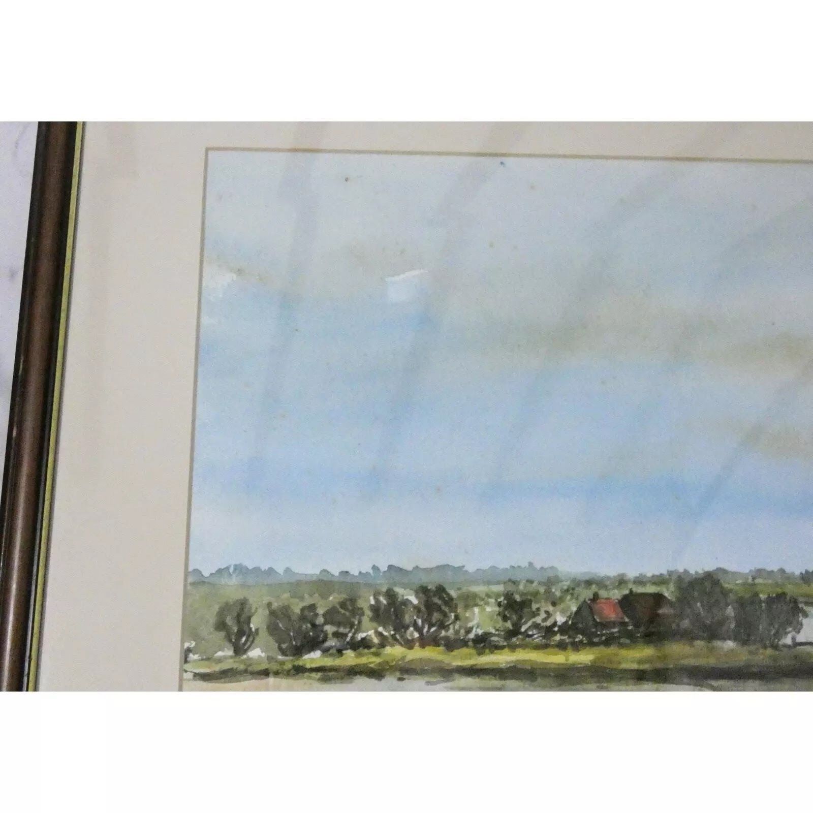 Original Framed Watercolour Painting "Blythburgh Looking To Southwold" Signed photo 98.0