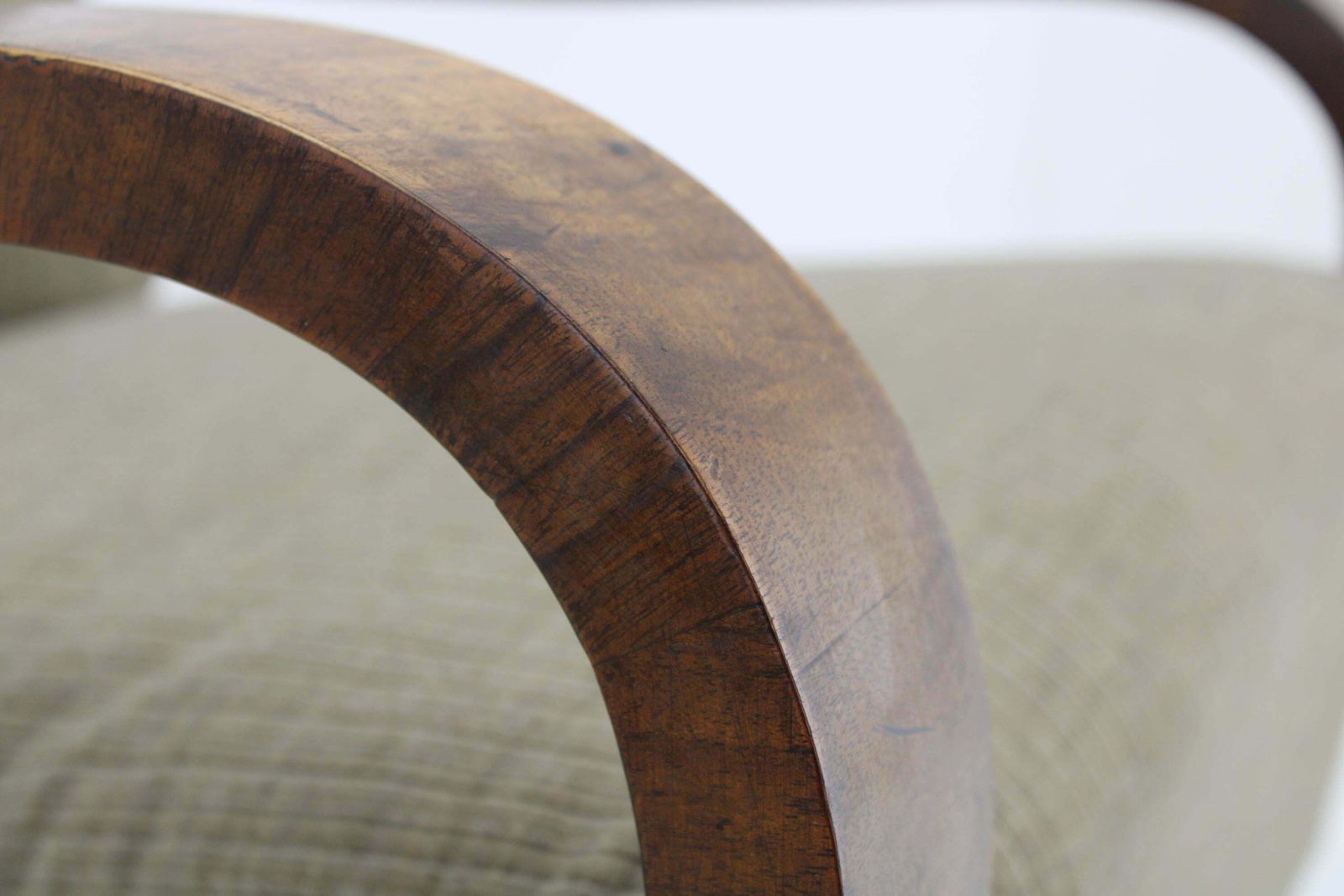 photo buy 1930s Pair Of Art Deco Armchairs In Walnut Finish, Czechoslovakia
