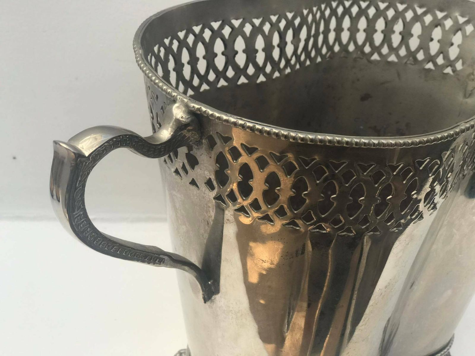 Champagne Bucket Silver Plated 2 Bottles Handles Decor Bar Cart Christmas Table Wine Chiller Cooler Gift For Wedding Gift Man Cave photo vinterior