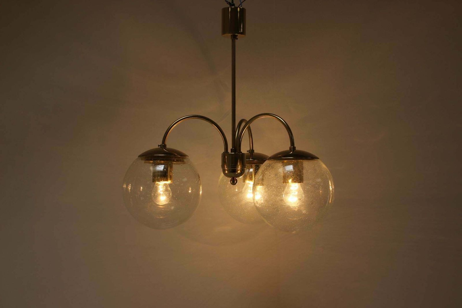 Mid Century Chandelier By Kamenický šenov, 1970's. photo Lighting