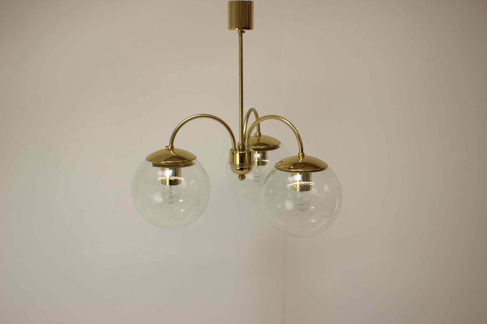 Mid Century Chandelier By Kamenický šenov, 1970's. photo vintage