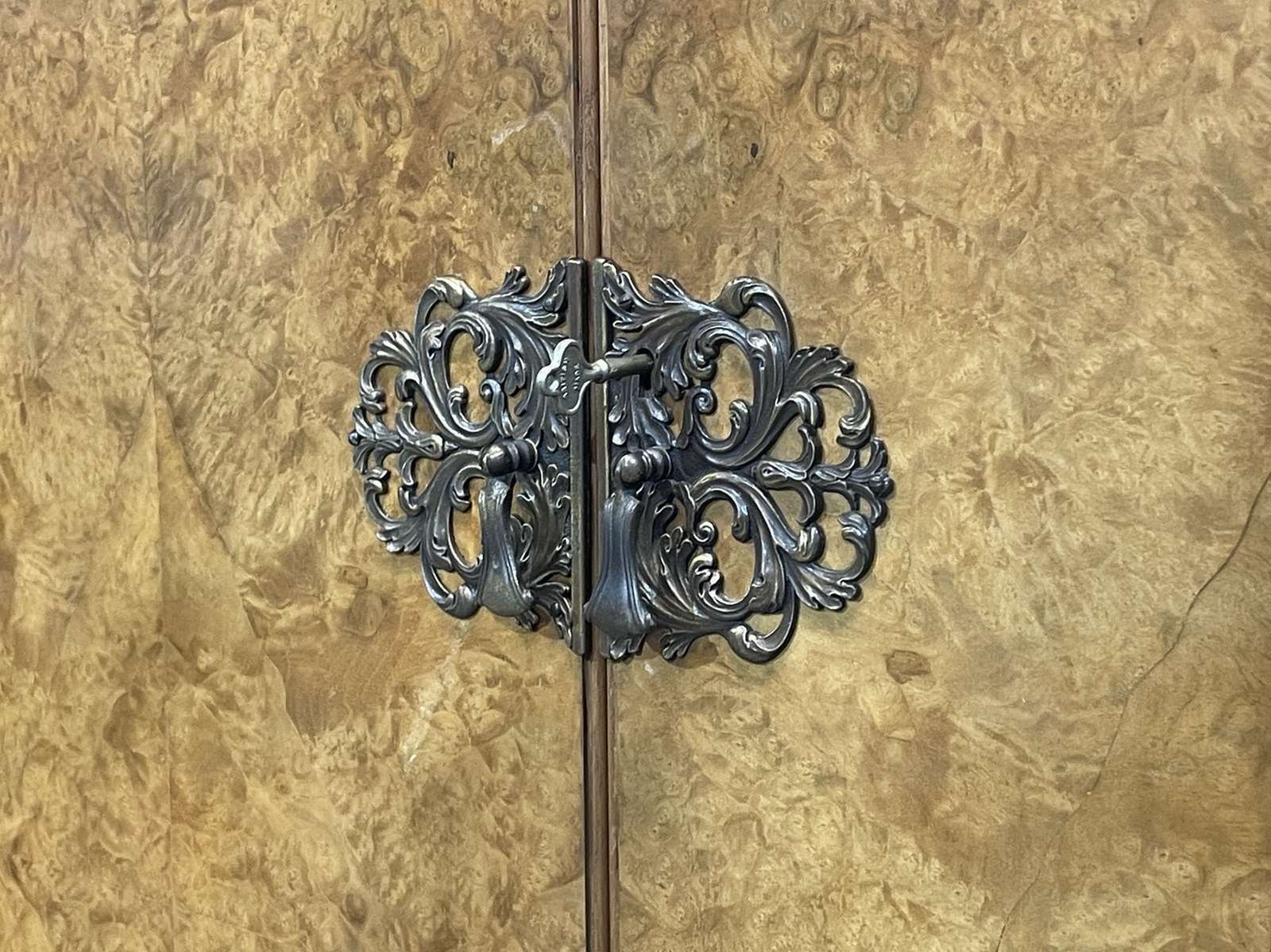 Furniture English Walnut Burr Cabinet, Work From The 1950s photo