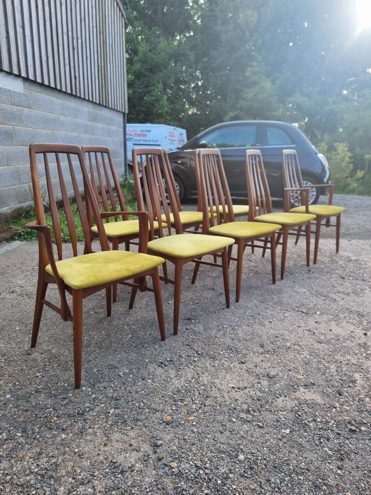 8 Eva Niels Koefoed Vintage Danish Dining Chair Set