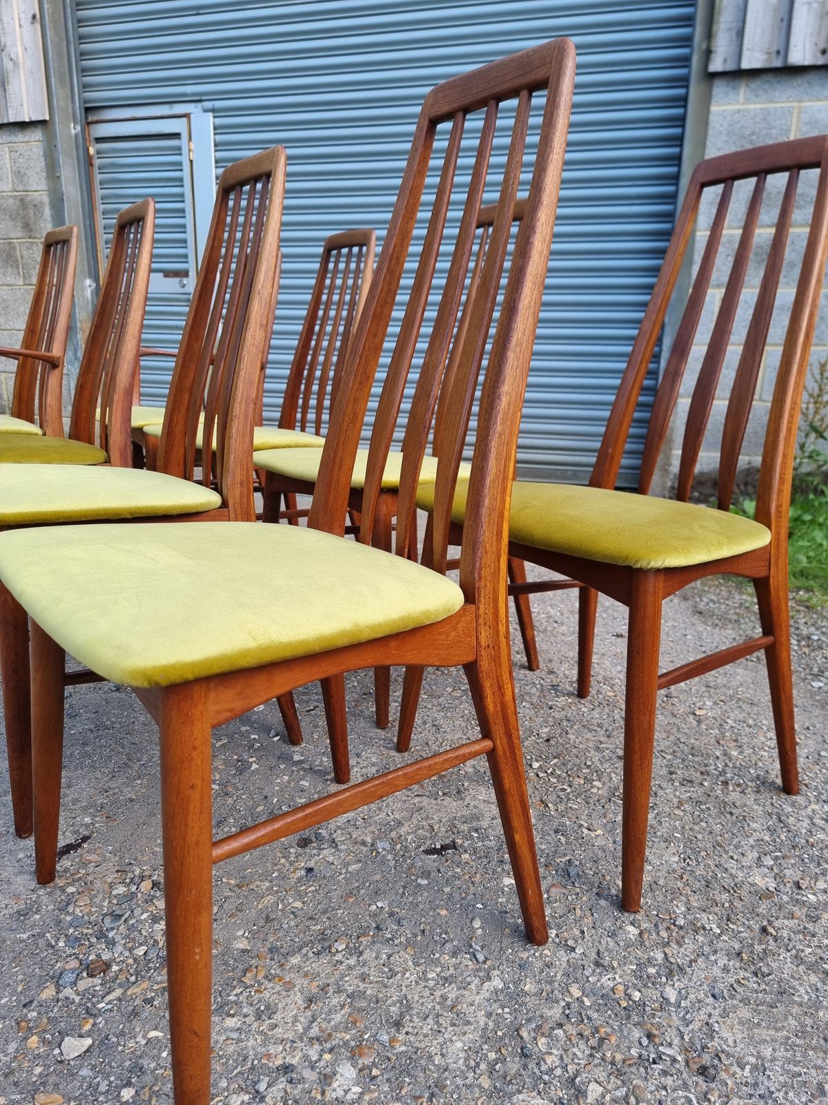 8 Eva Niels Koefoed Vintage Danish Dining Chair Set photo 2000.0