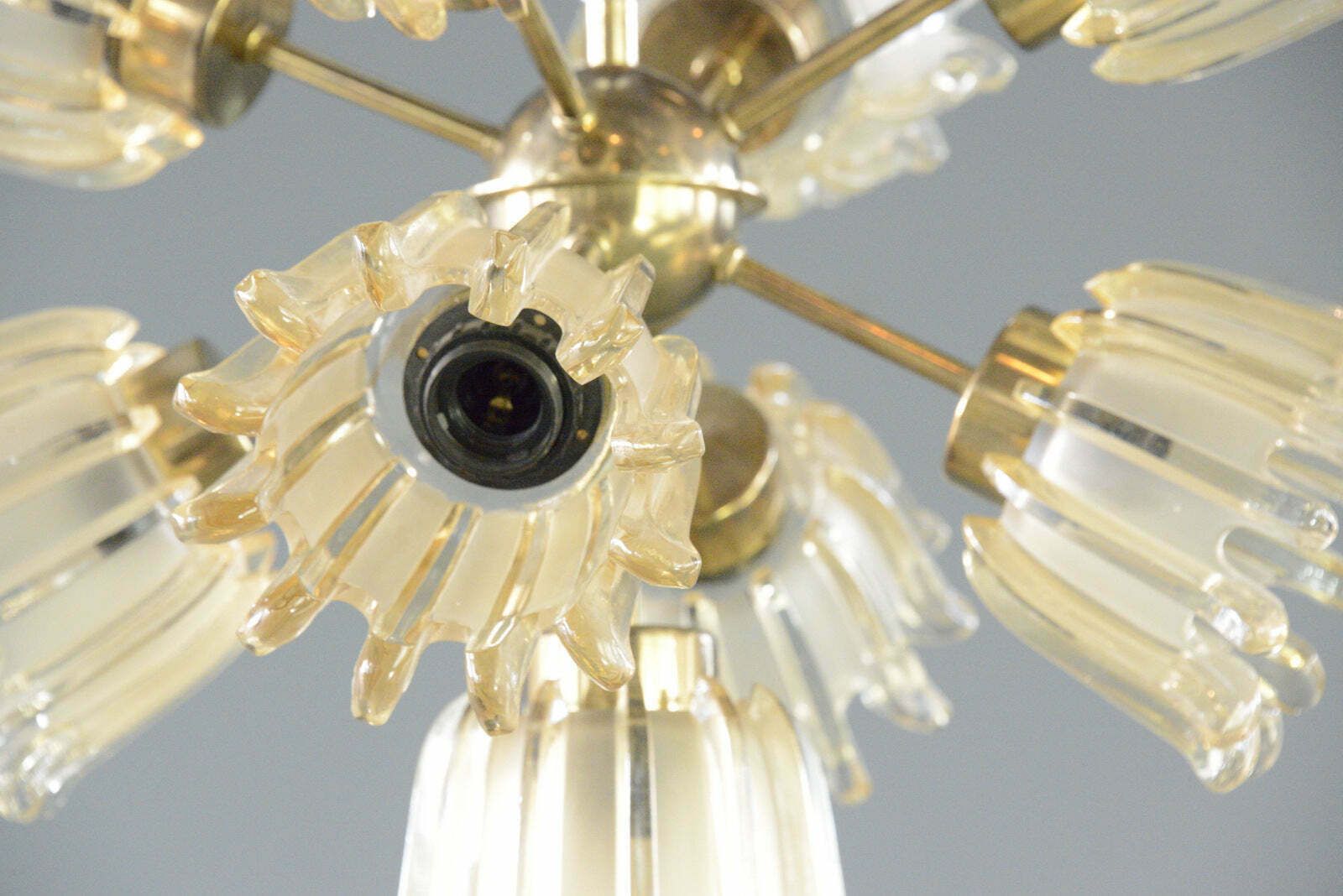 Mid Century Chandelier By Leclaire & Schäfer Circa 1960s photo vinterior
