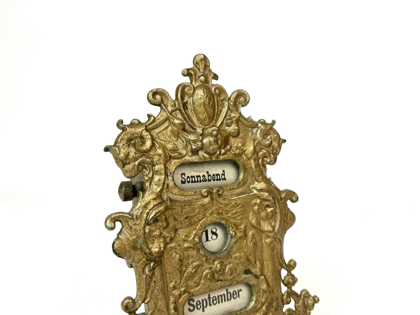 Zeer Zeldzame Art Nouveau Bureaukalender, Brandverguld, Duitsland Ca. 1890 photo furniture