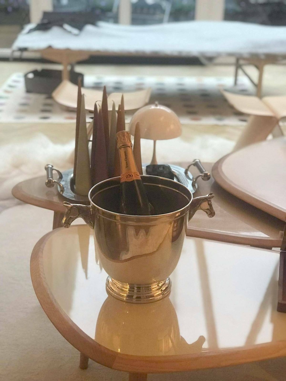 Champagne Bucket Silver Plated Horse Head Handles Decor Bar Cart Christmas Table Wine Chiller Cooler Gift For Wedding Equestrian Man Cave photo 442.0