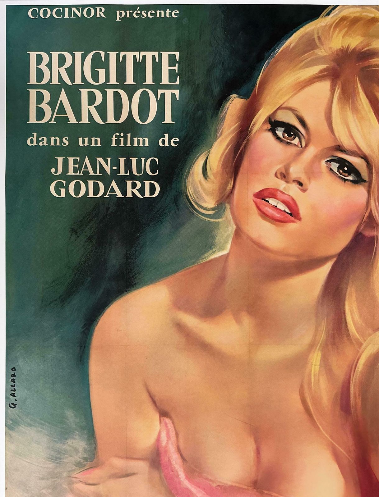 Le Mepris 1963 French Grande Film Poster, Georges Allard photo for sale