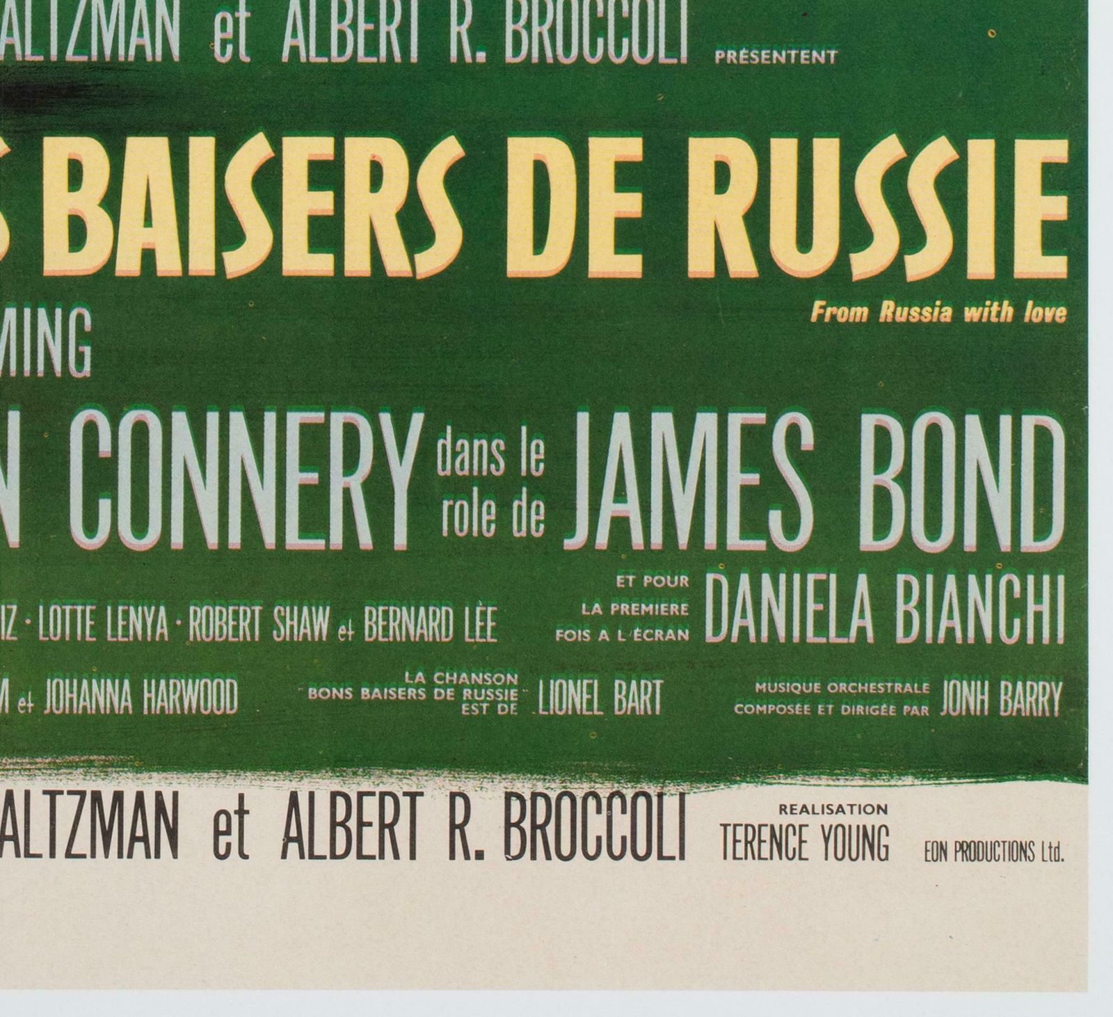 From Russia With Love 1964 1st Print French Moyenne Film Poster, Boris Grinsson photo vintage