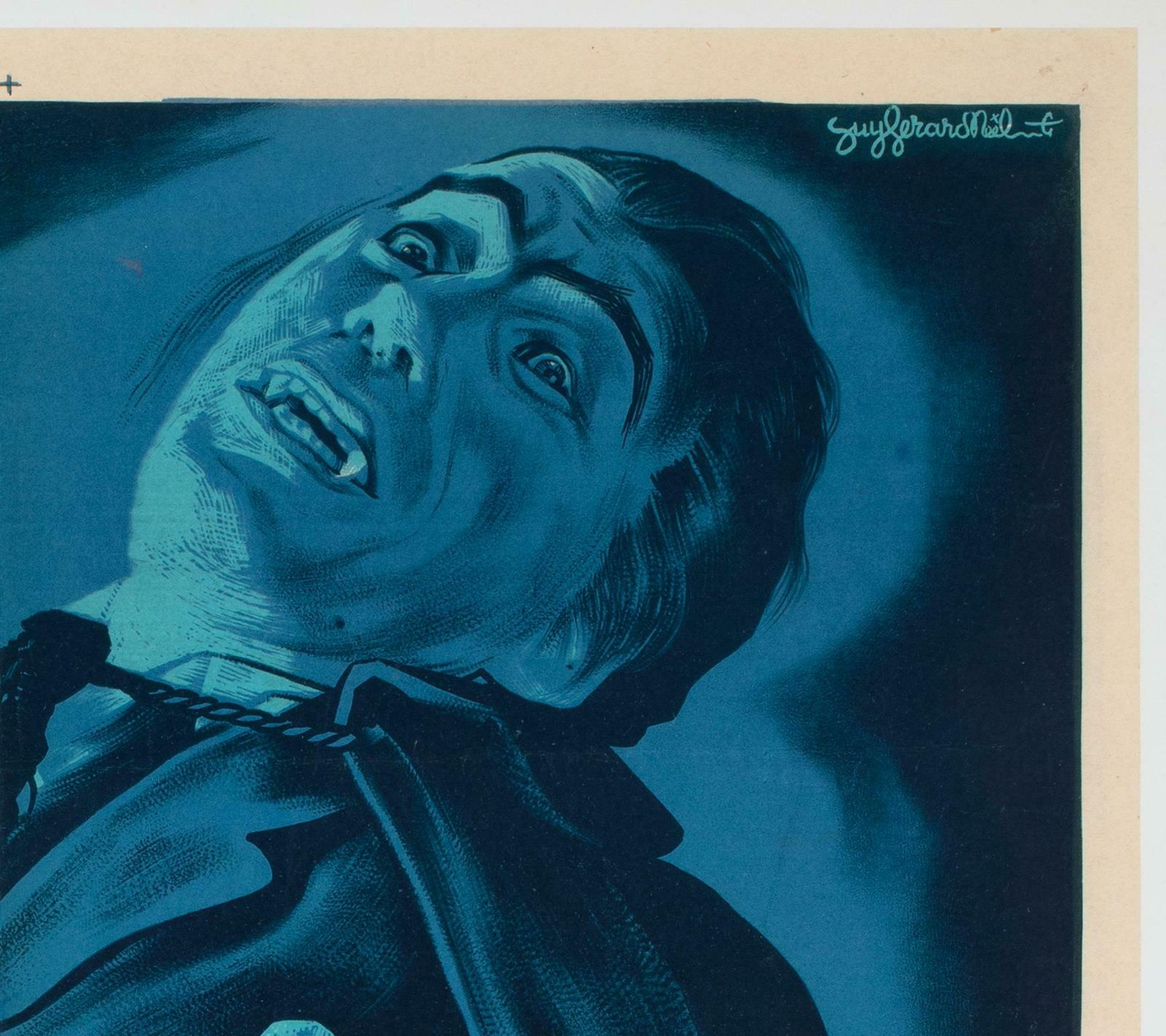 Horror Of Dracula 1959 French Moyenne Film Poster, Guy Gerard Noel photo Art
