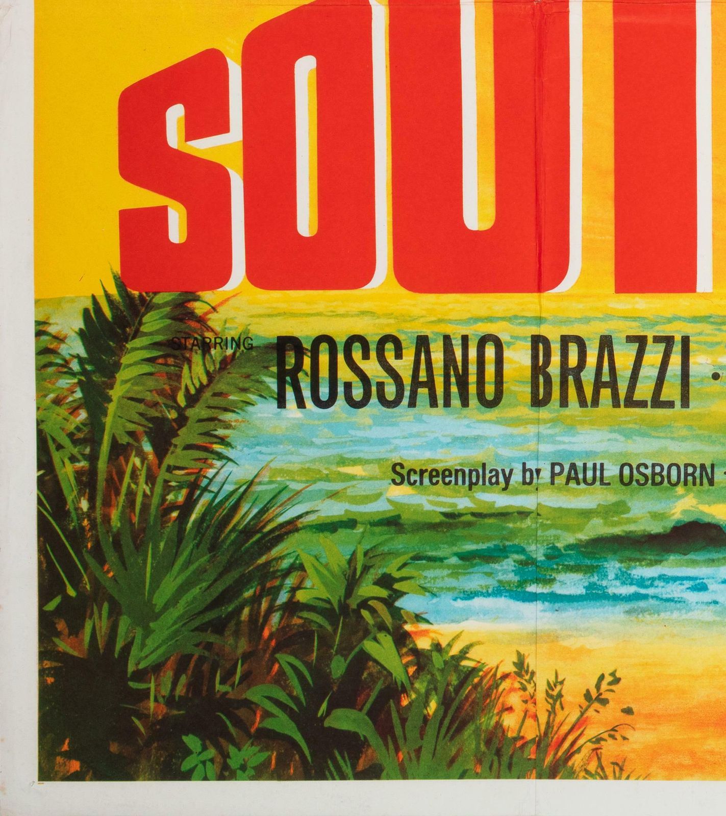 South Pacific R1960s Uk Quad Film Poster, Tom Chantrell photo vinterior