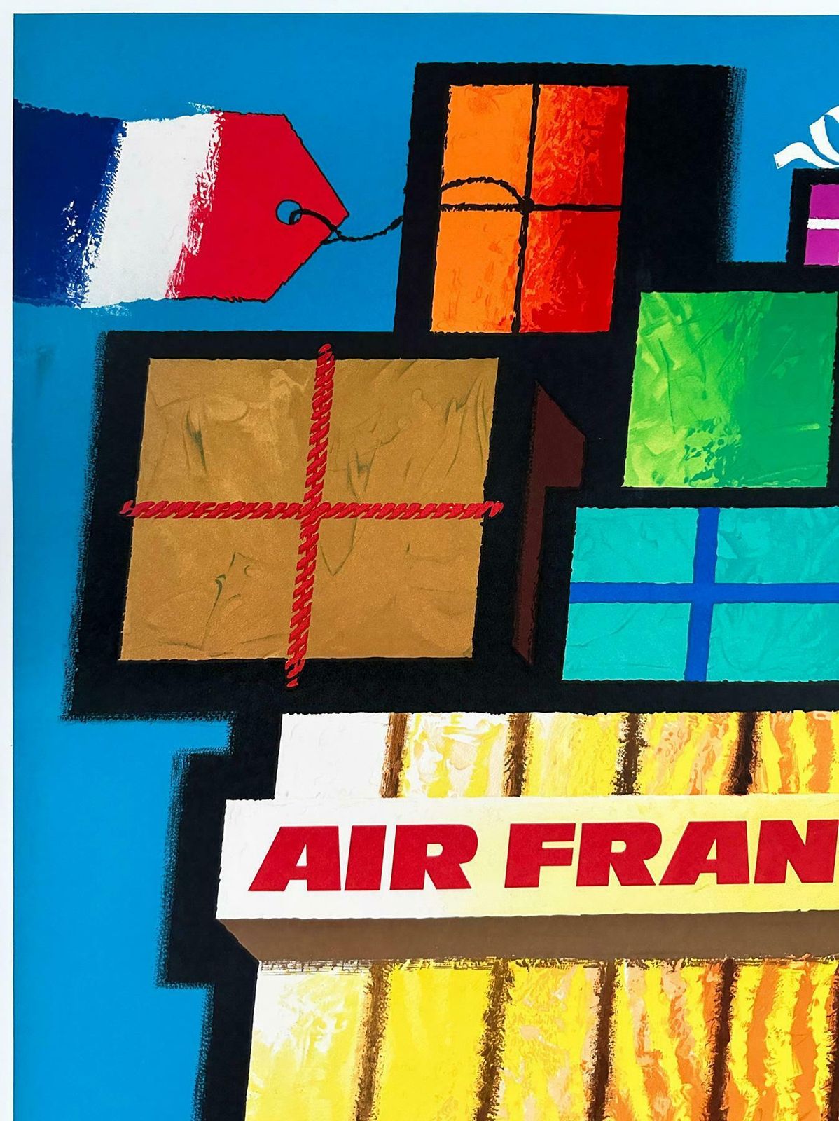 Air France 1962 Airline Advertising Poster, Nathan photo for sale