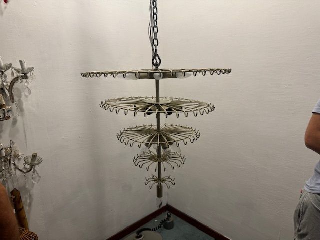 Extra Large Murano Glass Triedri Prism Chandelier 1970’s photo 3500.0