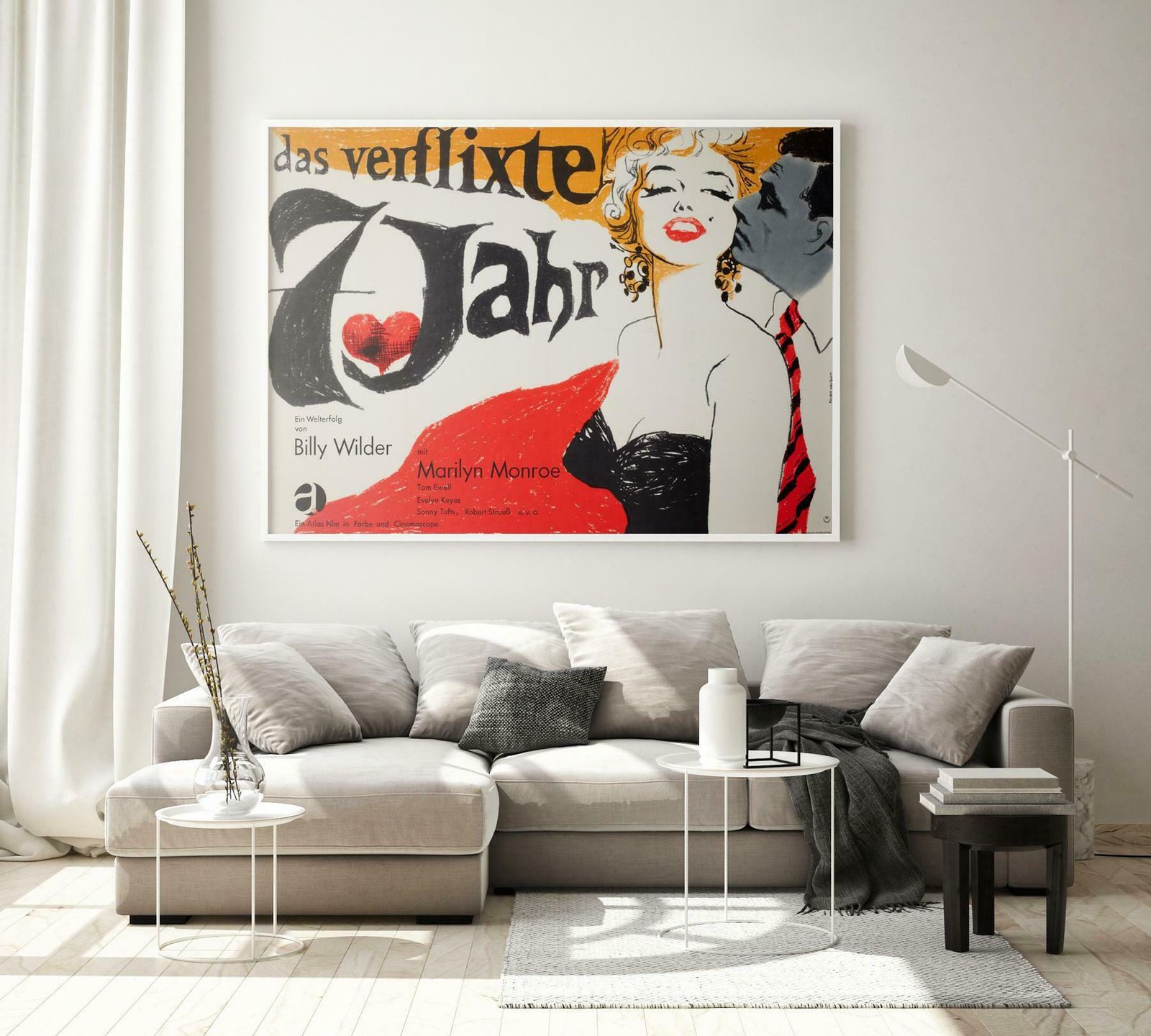 The Seven Year Itch R1966 German A0 Film Poster, Fischer Nosbisch photo furniture