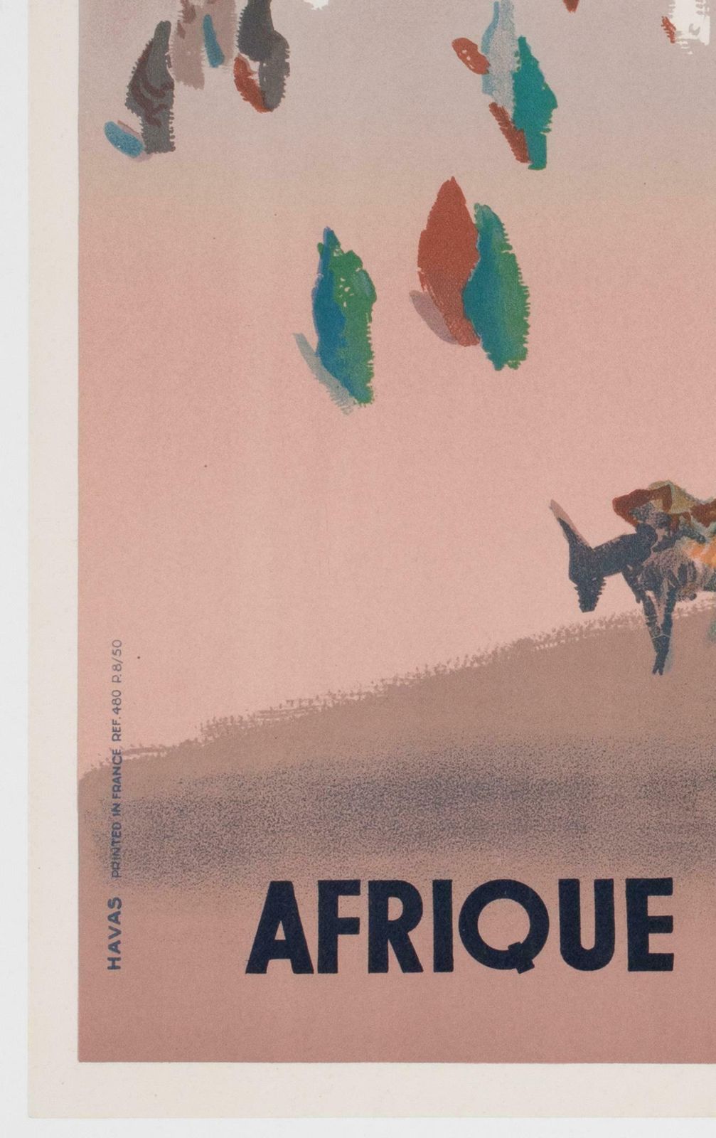 Air France Afrique Du Nord 1950 Travel Airline Advertising Poster, Jean Even photo 1300.0