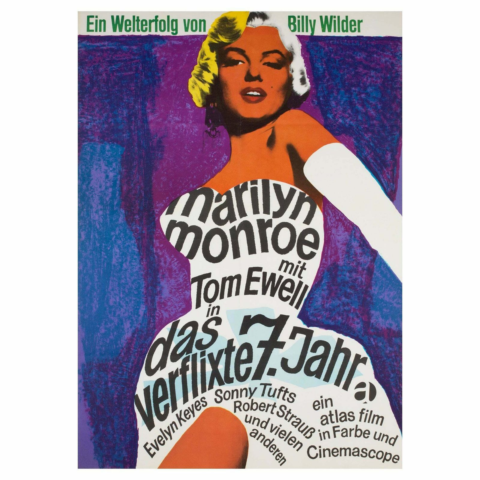 The Seven Year Itch R1966 German A1 Film Poster, Fischer Nosbisch