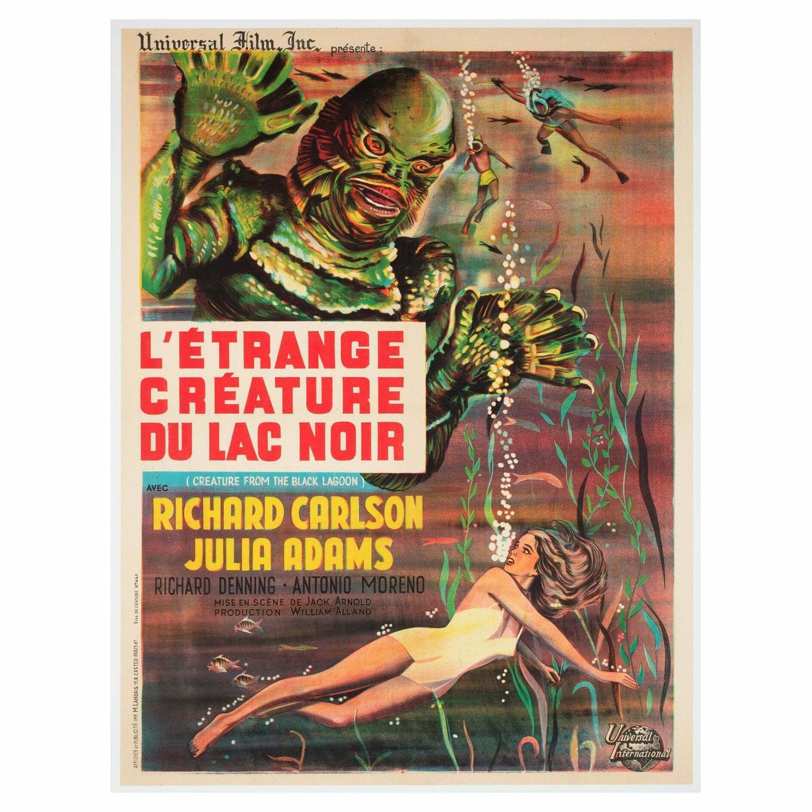 Creature From The Black Lagoon R1962 French Moyenne Film Poster