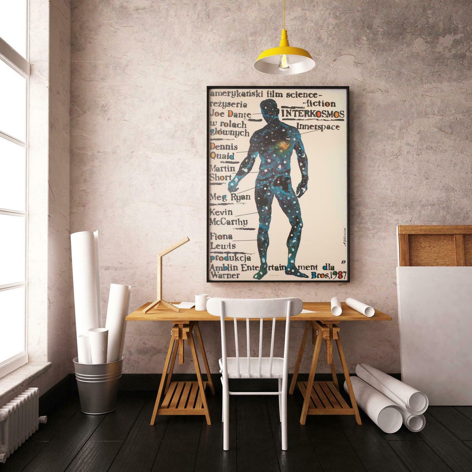 Innerspace 1989 Polish B1 Film Poster, Andrzej Pagowski photo furniture
