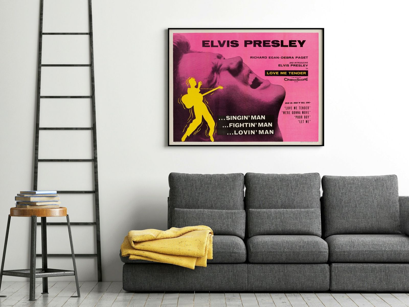Elvis Presley 'Love Me Tender' Original Vintage British Quad Film Poster, 1956 photo for sale