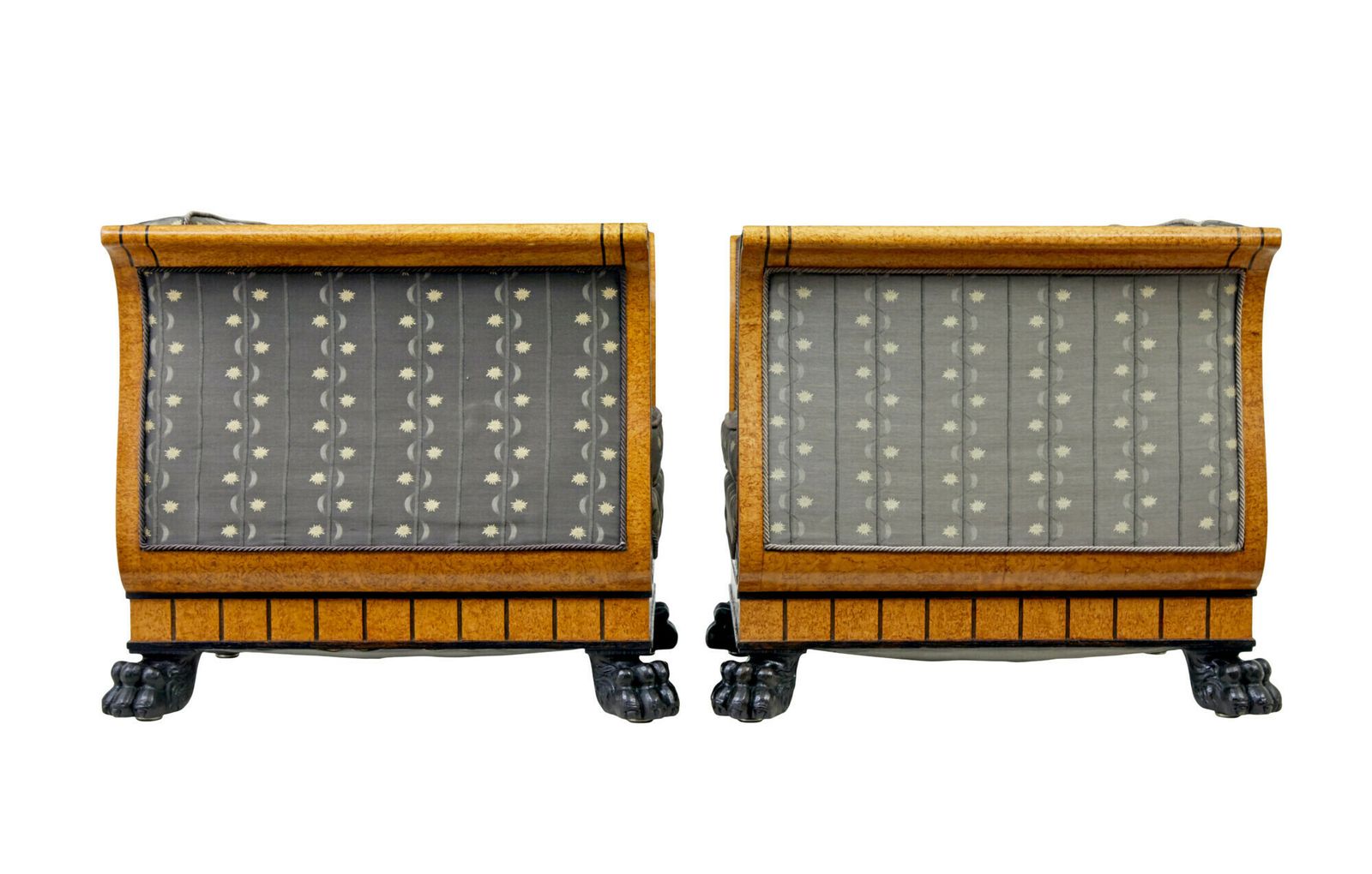 Fine Quality Pair Of Art Deco Burr Birch Club Armchairs photo vintage