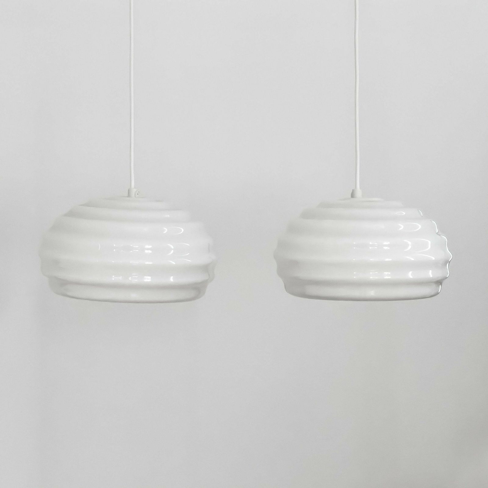 Hand Blown Verner Panton Lamps By Holmegaard