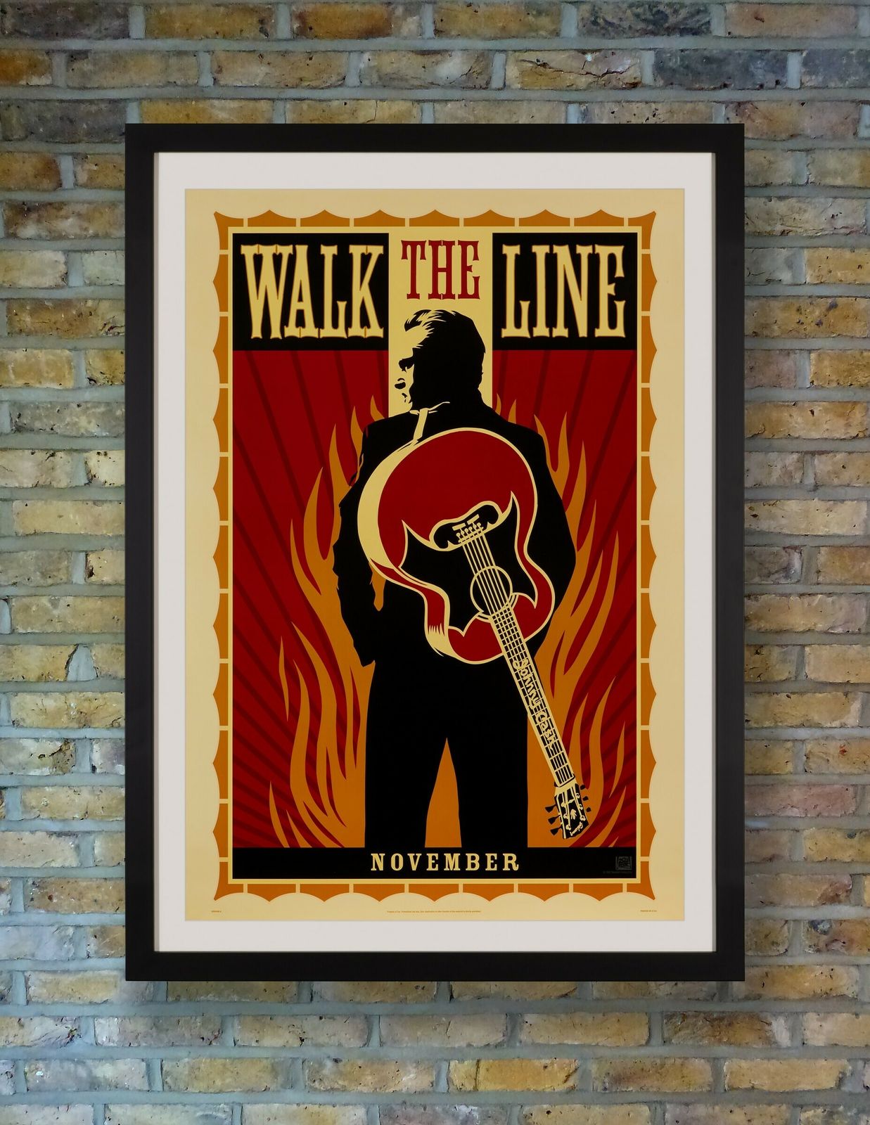 'Walk The Line' Original Film Poster By Shepard Fairey, American, 2005 photo furniture