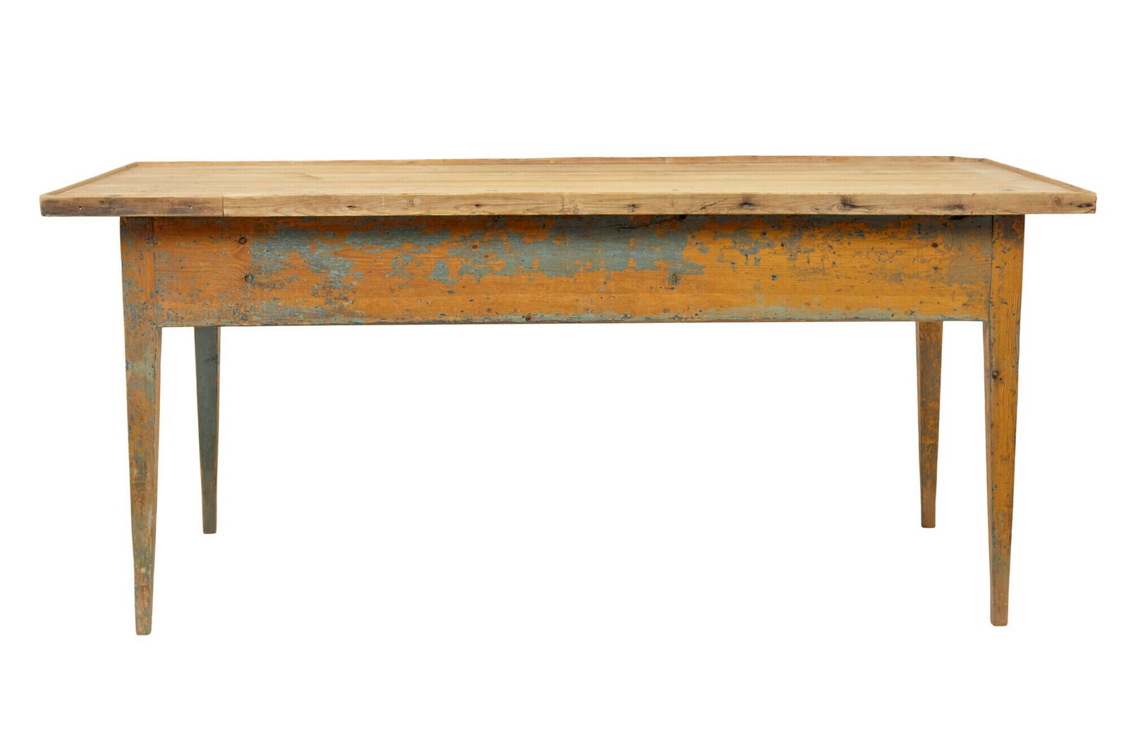 Mid 19th Century Original Paint Swedish Pine Bakers Table photo vinterior