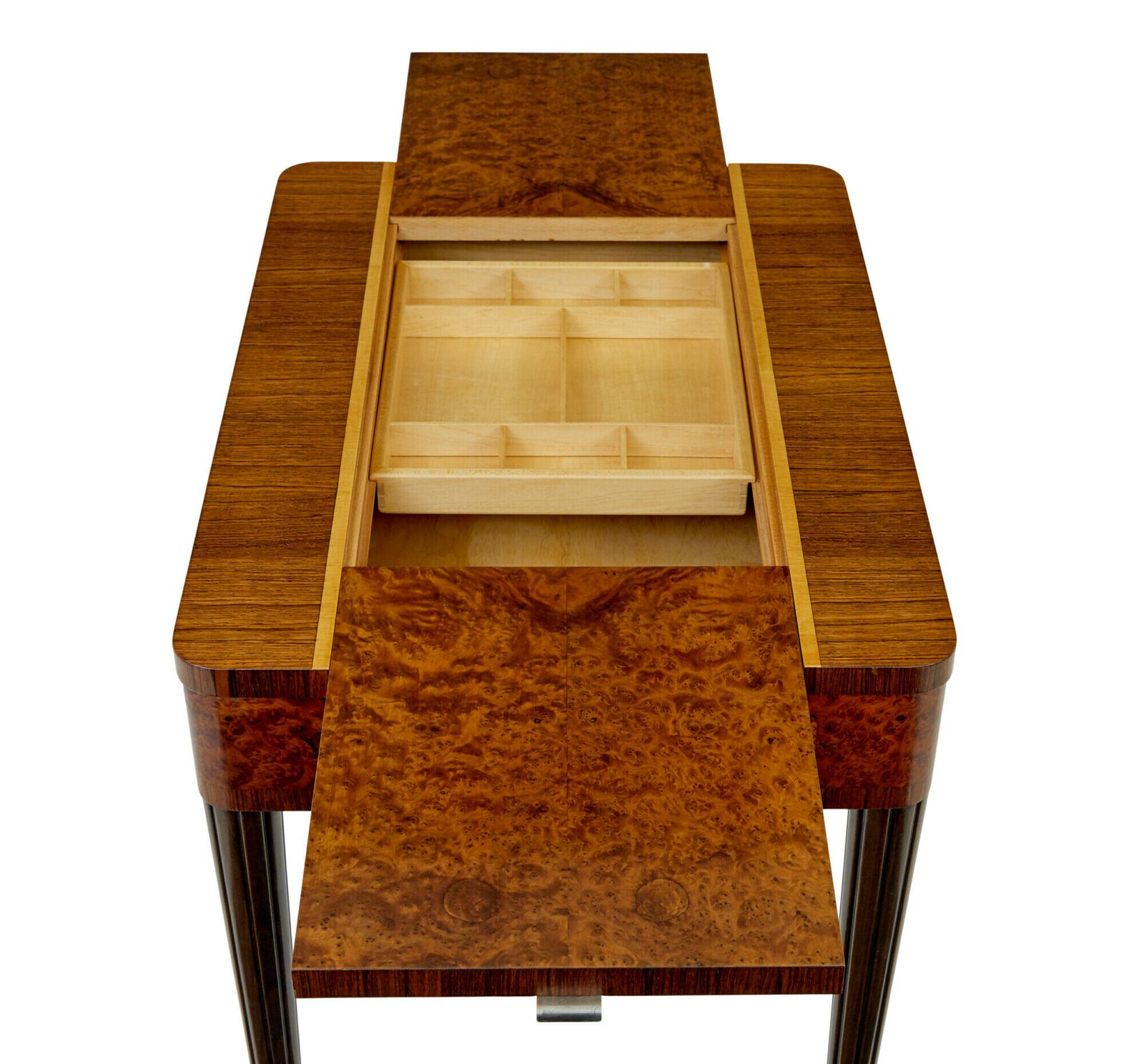 Mid Century Walnut And Birch Inlaid Metamorphic Work Table photo 1755.0